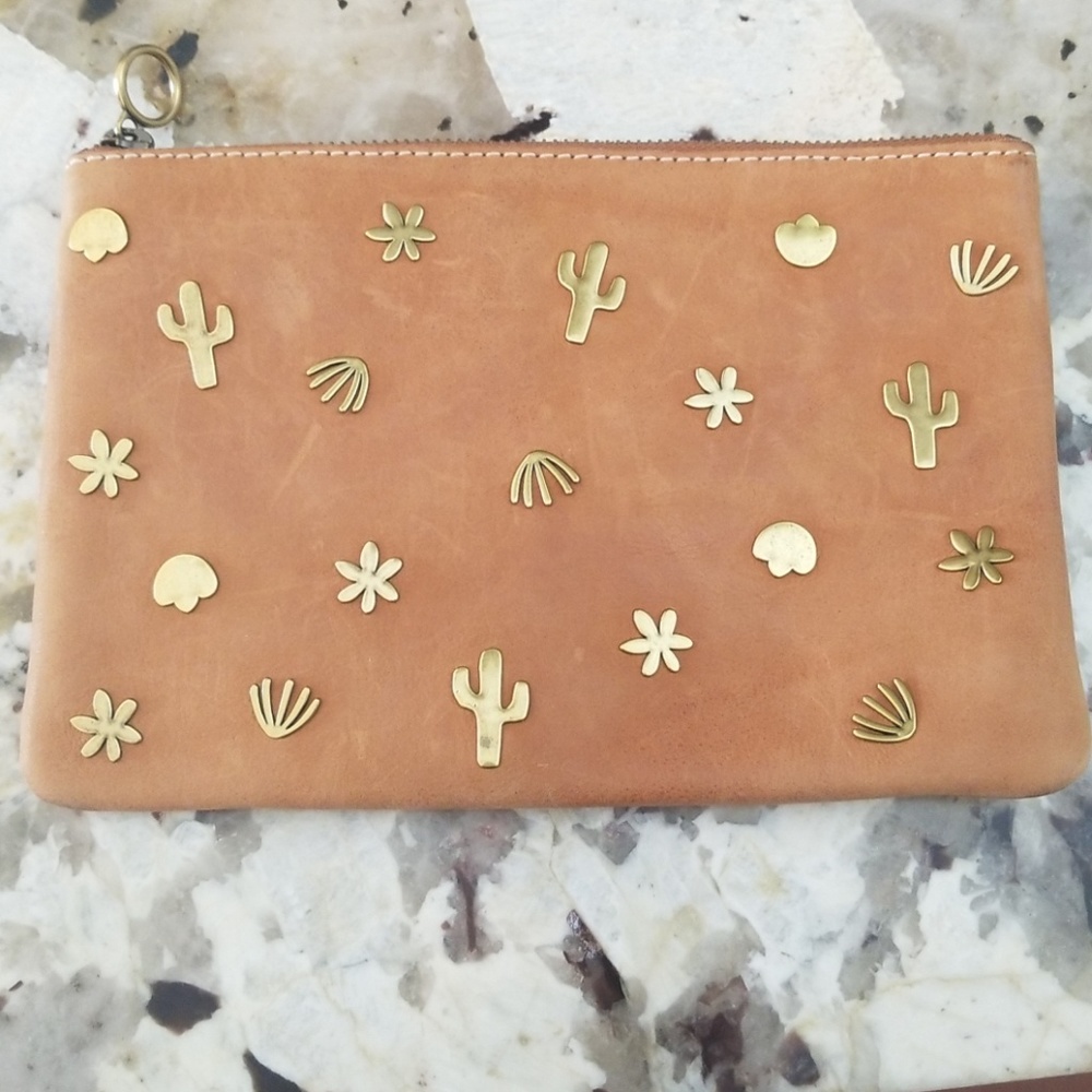 Madewell Leather Zip Pouch with Card Slots